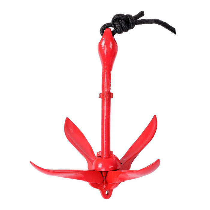 DURAFORCE 2-Pack Red Folding 1.5KG Grapnel Boat Kayak Marine Anchor Set