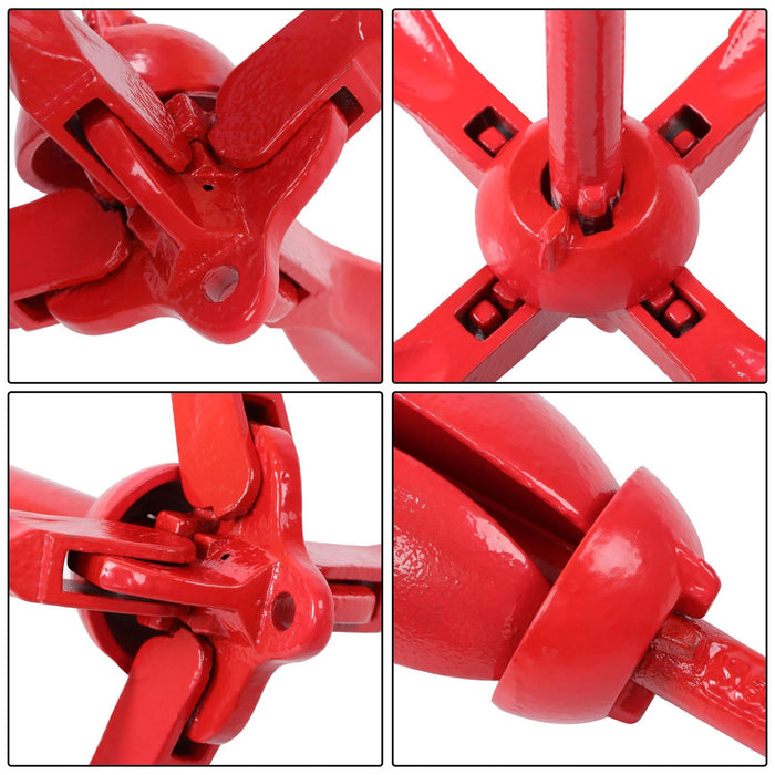 DURAFORCE 2-Pack Red Folding 1.5KG Grapnel Boat Kayak Marine Anchor Set