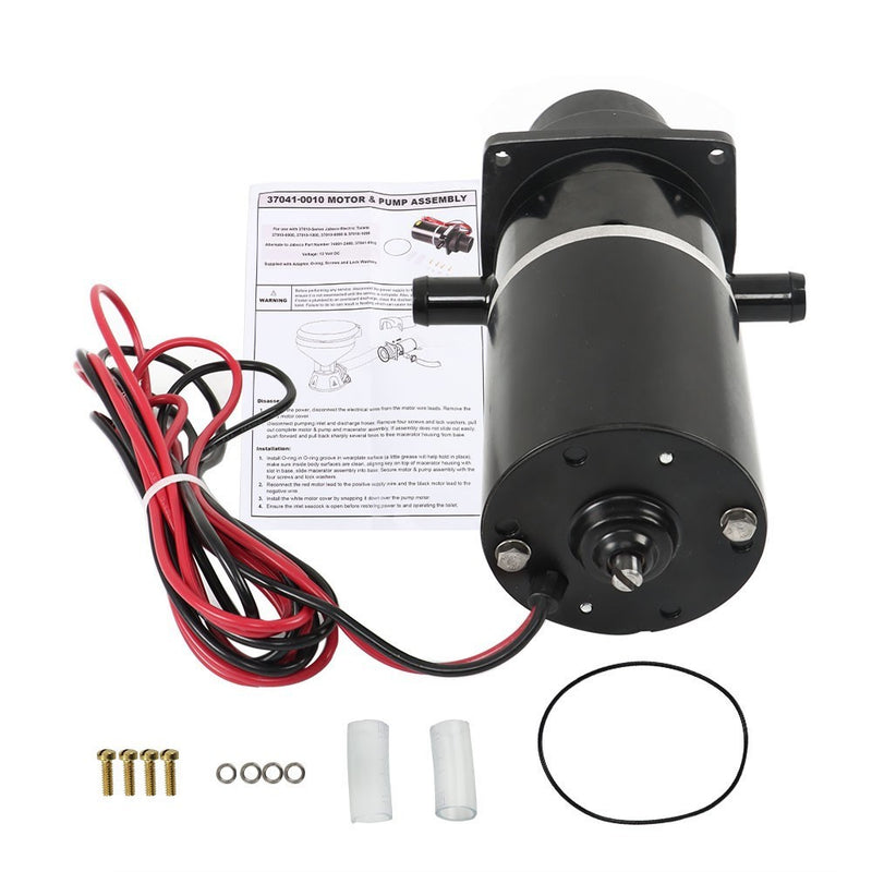 DURAFORCE Jabsco 37041-0010 12V Motor Pump Assembly for Electric Toilets #74001-2460