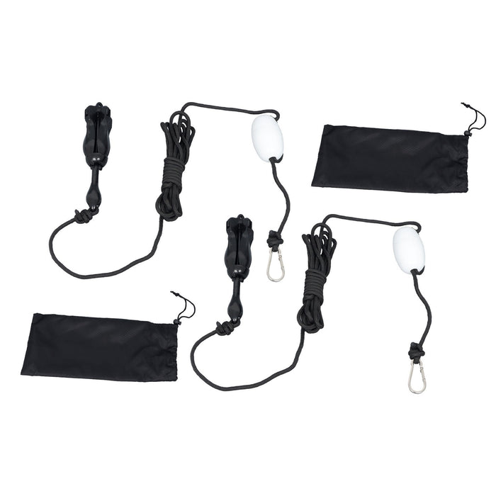 DURAFORCE 2-Pack Folding Grapnel Boat Kayak Anchors 1.5KG Marine Black Set