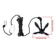 DURAFORCE 2-Pack Folding Grapnel Boat Kayak Anchors 1.5KG Marine Black Set