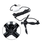 DURAFORCE 2-Pack Folding Grapnel Boat Kayak Anchors 1.5KG Marine Black Set