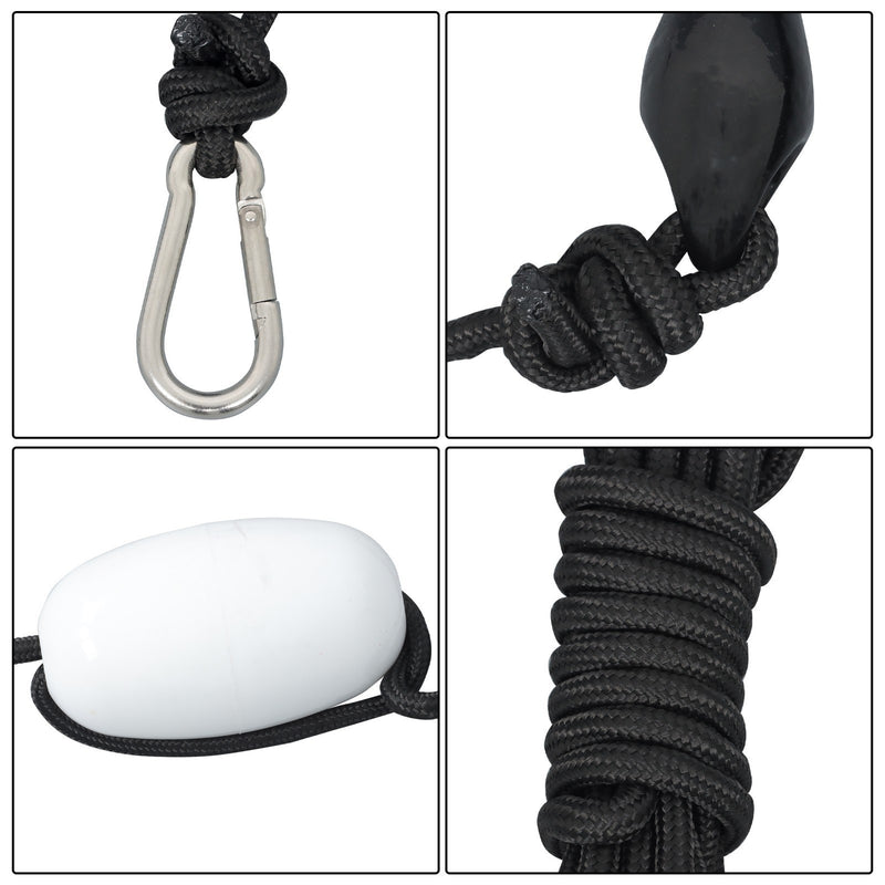 DURAFORCE 2-Pack Folding Grapnel Boat Kayak Anchors 1.5KG Marine Black Set