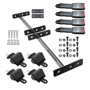 DURAFORCE Brand Golf Cart Retractable Seat Belts & Bracket Kit for EZGO Yamaha 4-Pack