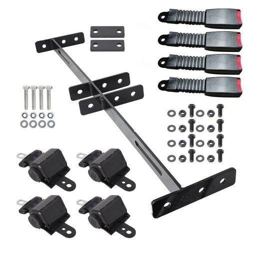 DURAFORCE Brand Golf Cart Retractable Seat Belts & Bracket Kit for EZGO Yamaha 4-Pack