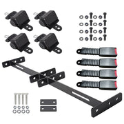 DURAFORCE Brand Golf Cart Retractable Seat Belts & Bracket Kit for EZGO Yamaha 4-Pack