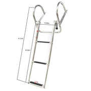 DURAFORCE Marine Yacht 3-Step Stainless Steel Ladder with Handrails - Durable & Safe