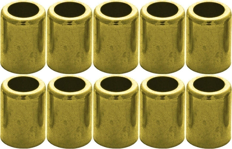 DURAFORCE Brass Hose Ferrule 1/4" ID Air & Water 10-Pack 7327 Durable Connector