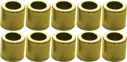 DURAFORCE Brass Hose Ferrule 1/4" ID Air & Water 10 Pack #625 Durable Replacement