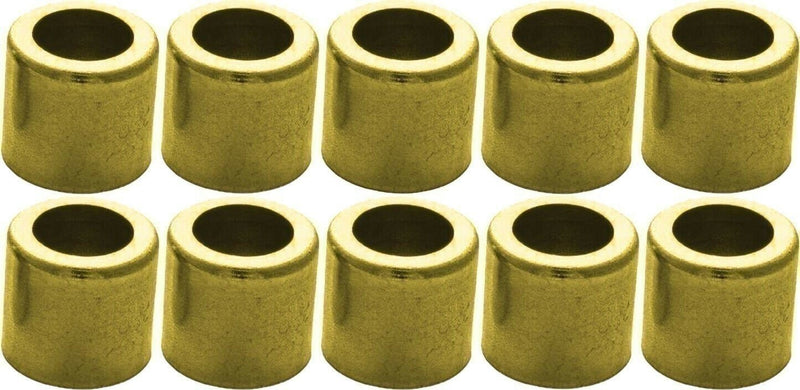 DURAFORCE Brass Hose Ferrule 1/4" ID Air & Water 10 Pack #625 Durable Replacement