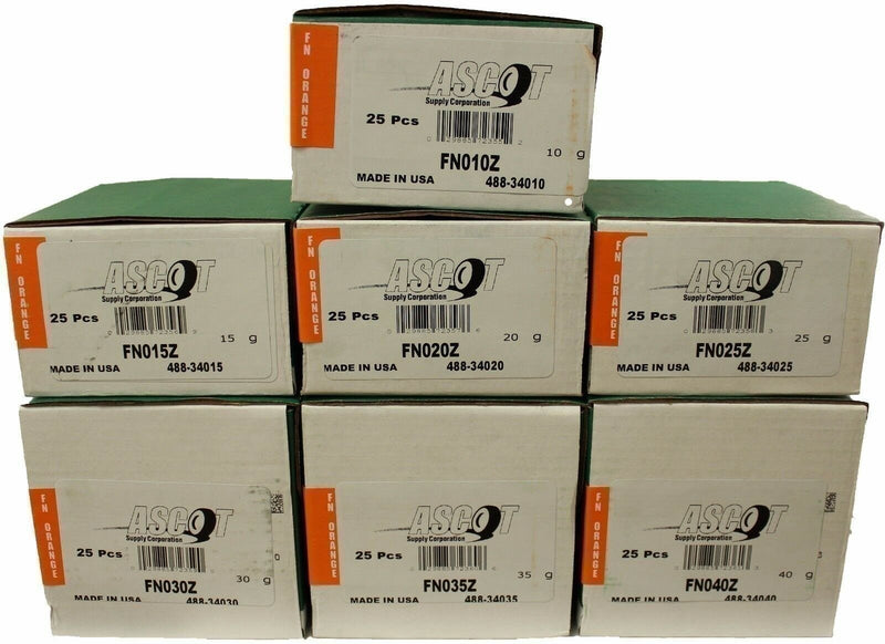 DURAFORCE Perfect Equipment FN Coated Zinc Wheel Weights 10-40gm Bundle (7 Items)