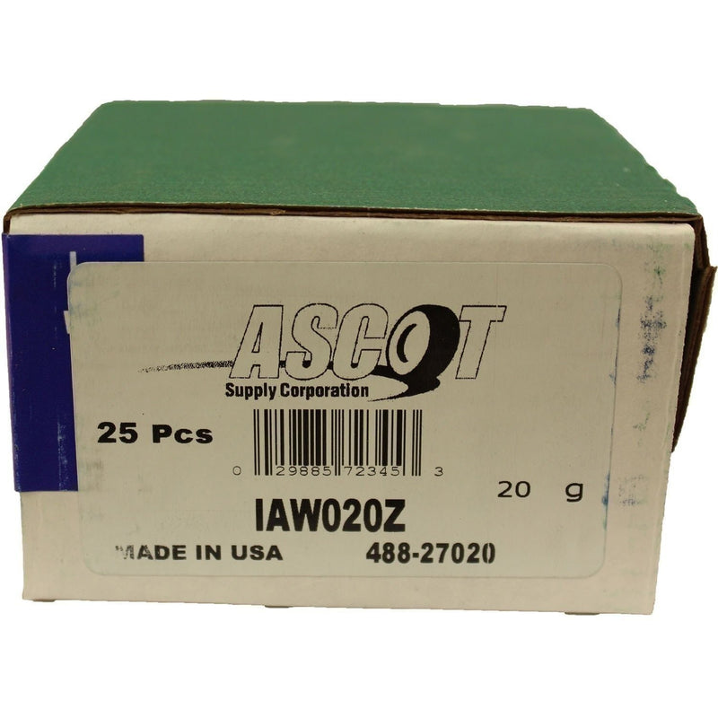 DURAFORCE Perfect Equipment IAW020Z Zinc Wheel Weights 20gm 0.75oz Box of 25