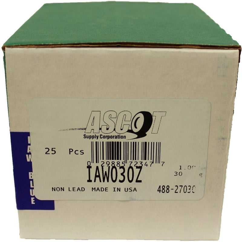 DURAFORCE Perfect Equipment IAW030Z Zinc Wheel Weights 30gm 1oz Box of 25