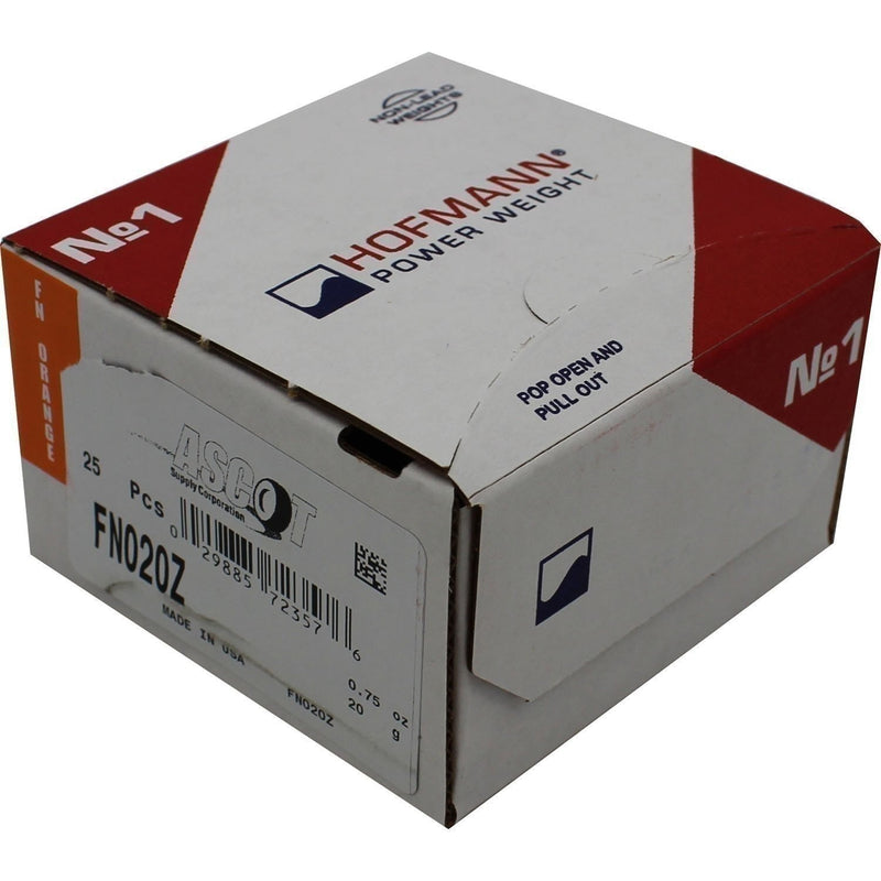 DURAFORCE Perfect Equipment FN020Z Zinc Wheel Weights 20gm 0.75oz Box of 25