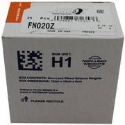 DURAFORCE Perfect Equipment FN020Z Zinc Wheel Weights 20gm 0.75oz Box of 25