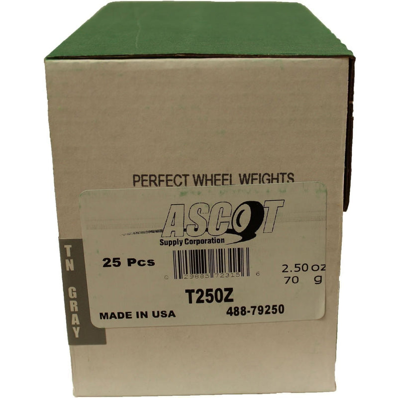 DURAFORCE Perfect Equipment T250Z Zinc Wheel Weights 2.50 oz - Box of 25