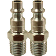 DURAFORCE Milton 727 1/4" MNPT M Style Plug Pack of 2 - Durable Air Tool Fittings