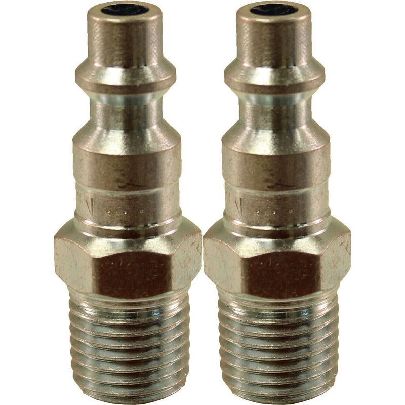 DURAFORCE Milton 727 1/4" MNPT M Style Plug Pack of 2 - Durable Air Tool Fittings