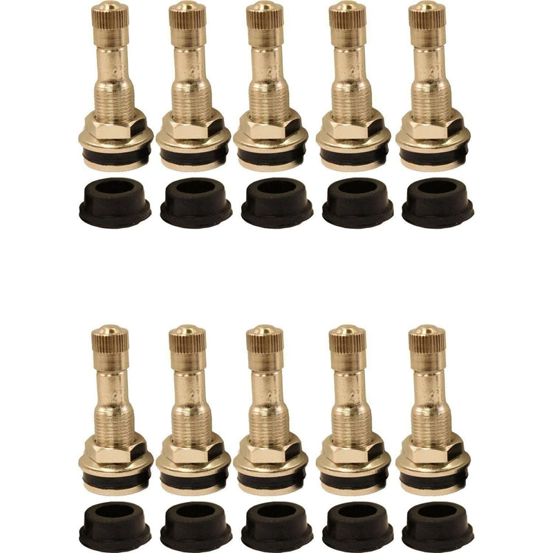 DURAFORCE TR416 Chrome Clamp-In Valve Stem 1-1/4" for .453 & .625 Holes - Pack of 10