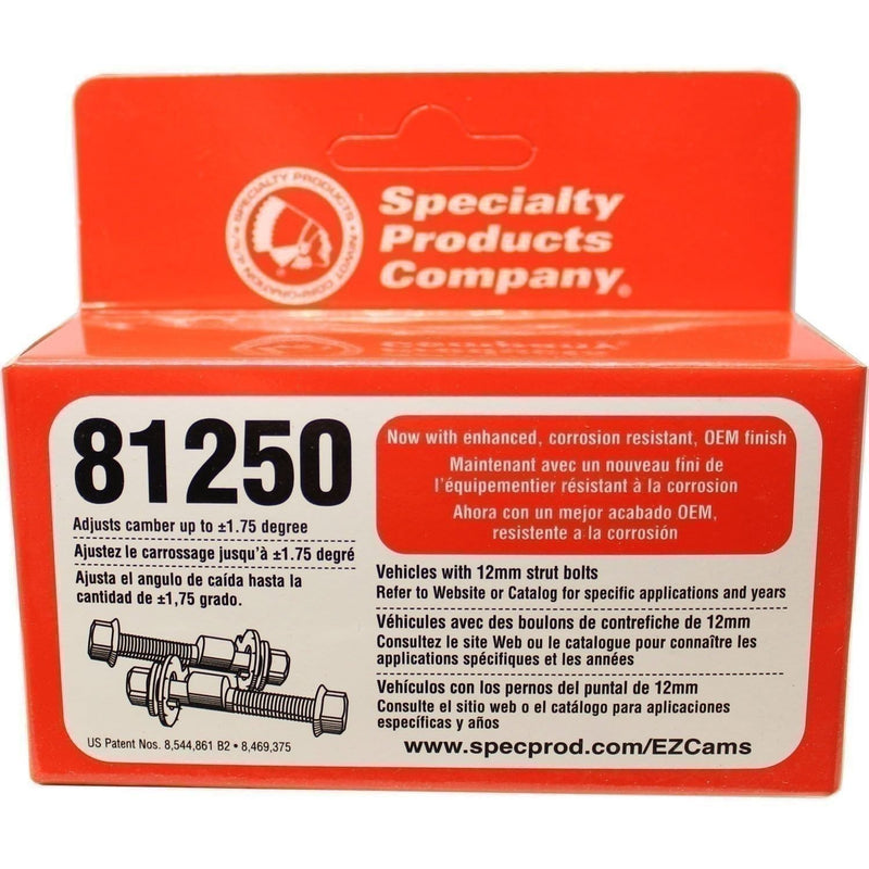 DURAFORCE Specialty SPC Performance 81250 EZ Cam 12mm Adjustable Camber Bolts +/-1.75°