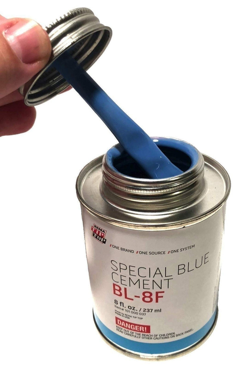 DURAFORCE REMA TIP TOP BL-8F Blue Cement 8oz - Special Tire Repair Adhesive