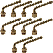 DURAFORCE TR545E Aluminum Truck Wheel Valve Stem 0.98"x2.6" 75° Bend Pack of 10