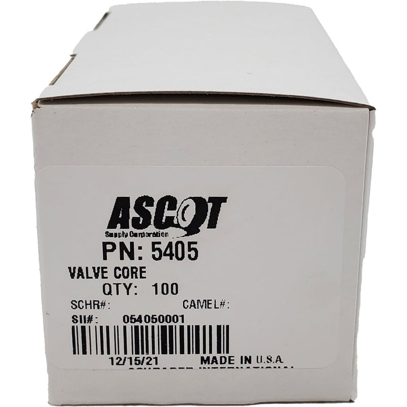 DURAFORCE Schrader 5405V High Temp 200PSI Tire Valve Stem Core Pack of 100