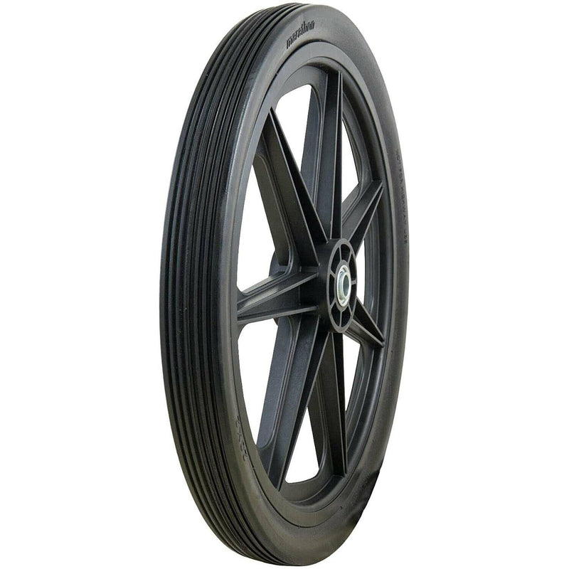 DURAFORCE Marathon 92001 20x2 Flat Free Ribbed Garden Cart Tire on Rim