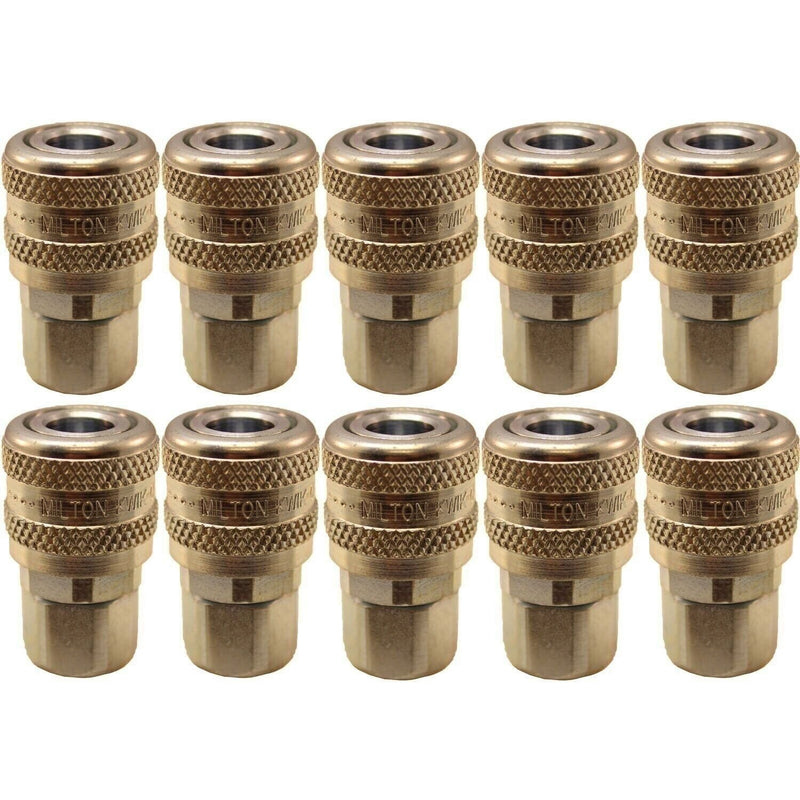 DURAFORCE Milton 775 1/4" FNPT A-Style Coupler Pack of 10 Air Hose Fittings