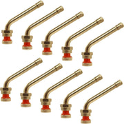 DURAFORCE TR555D Aluminum Truck Wheel Valve Stem 0.98"x2.6" 60° Bend Pack of 10