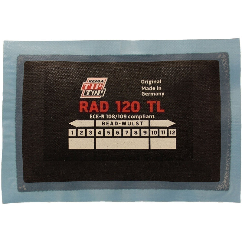 DURAFORCE REMA TIP TOP RAD-120 Radial Tire Repair Patch 4.875"x3" 2-Ply Box of 10