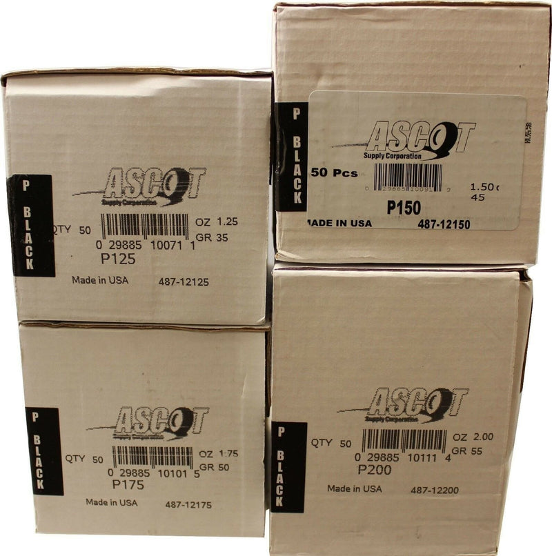 DURAFORCE Perfect Equipment P Style Uncoated Lead Wheel Weights 1.25-2.00oz Bundle