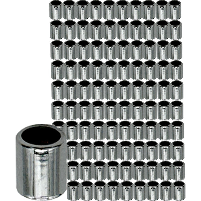 DURAFORCE Chrome Metal Snap-In Valve Stem Sleeves Pack of 100 - Durable Tire Accessories