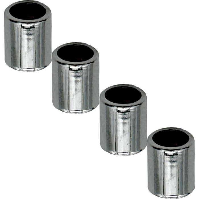 DURAFORCE Chrome Metal Snap-In Valve Stem Sleeves Pack of 4 - Durable Tire Accessories