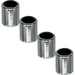 DURAFORCE Chrome Metal Snap-In Valve Stem Sleeves Pack of 4 - Durable Tire Accessories
