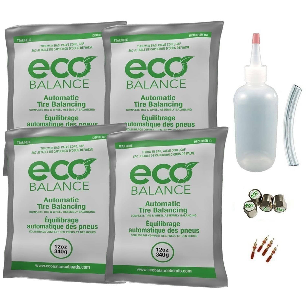 ECO Balance EDIYK-12 Tire Balancing Beads DIY Kit 48oz (4 x 12oz ...