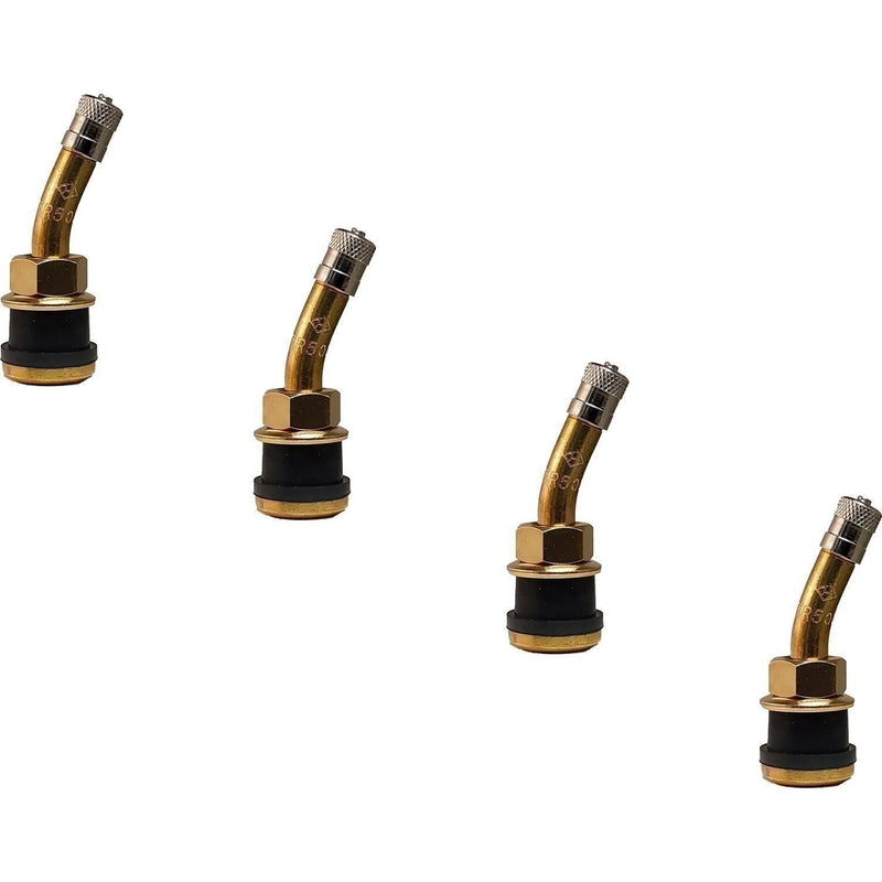DURAFORCE Radial Commander Brass Valve Stem 23° Bend for 0.625" Holes, Pack of 4