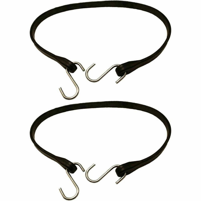 DURAFORCE Peerless CC8409 9" EPDM Rubber Bungee Tarp Straps with Hooks, Pack of 2
