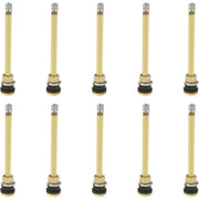 DURAFORCE TR574 5" Brass Tubeless Truck Tire Valve Stem Clamp-In Pack of 10