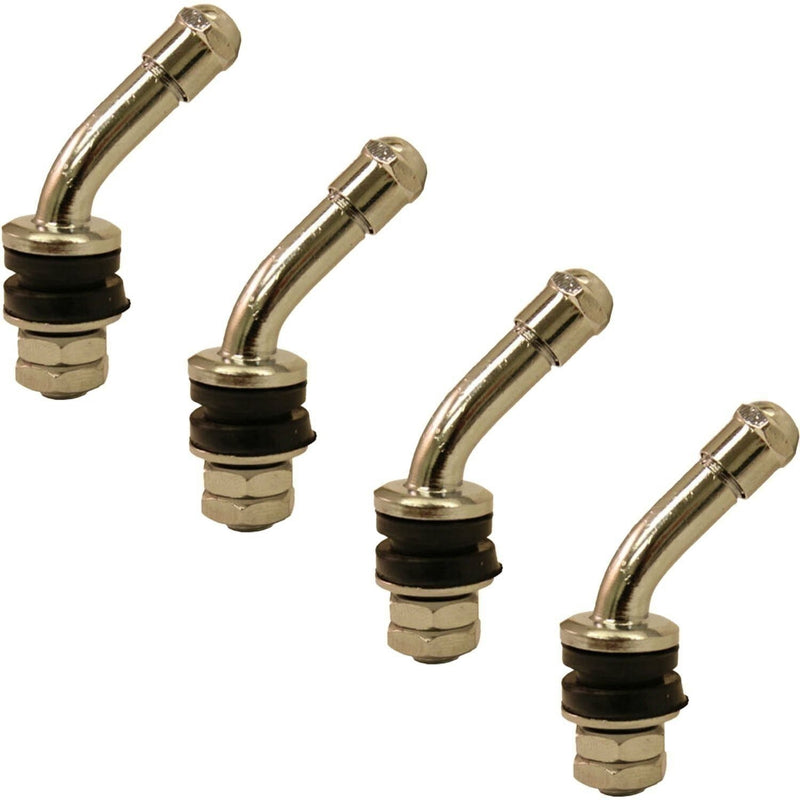DURAFORCE TV6020 Einky 45° Chrome Valve Stem Pack of 4 High Performance Bend
