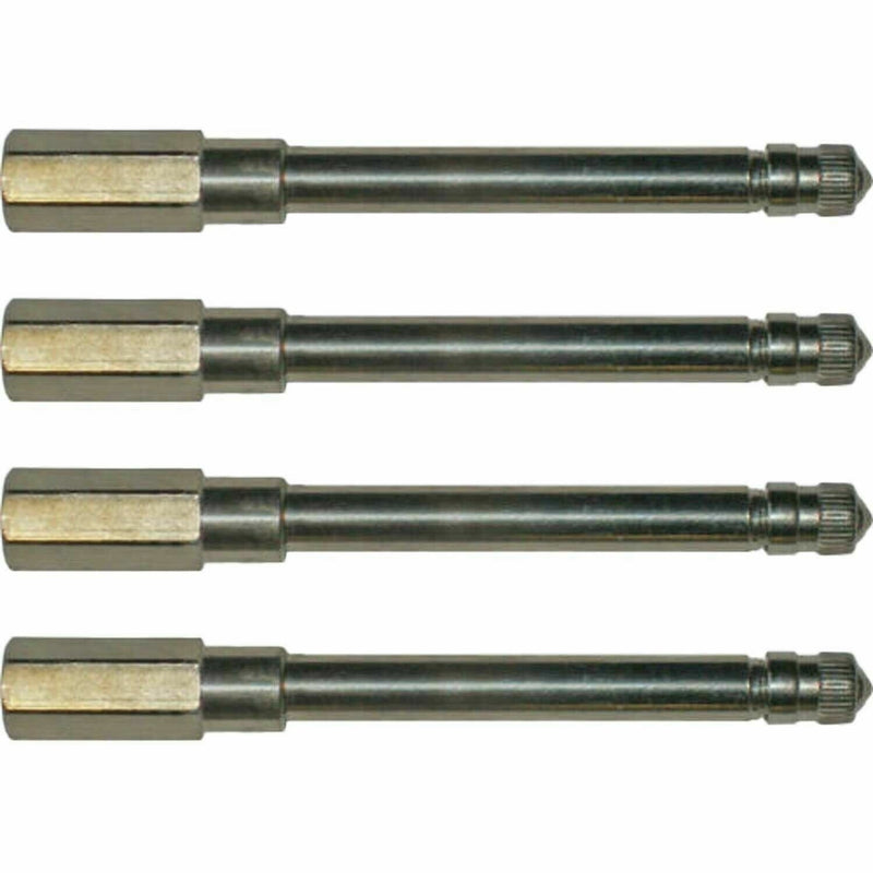 DURAFORCE Schrader 7383 Truck Valve Extensions 6-1/16" Metal Pack of 4