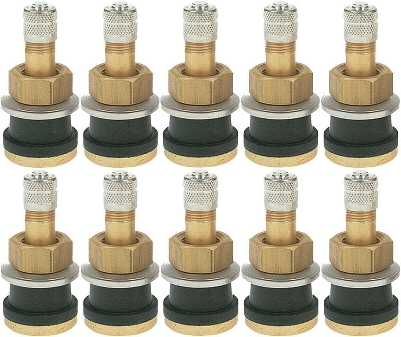 DURAFORCE Dill TR501 1.5" Brass Tubeless Truck Valve Stem Clamp-in Pack of 10 (.625)