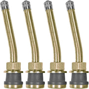 DURAFORCE TR571-13 Brass 3-3/8" Tubeless Truck Tire Valve Stem 13° Bend Pack of 4
