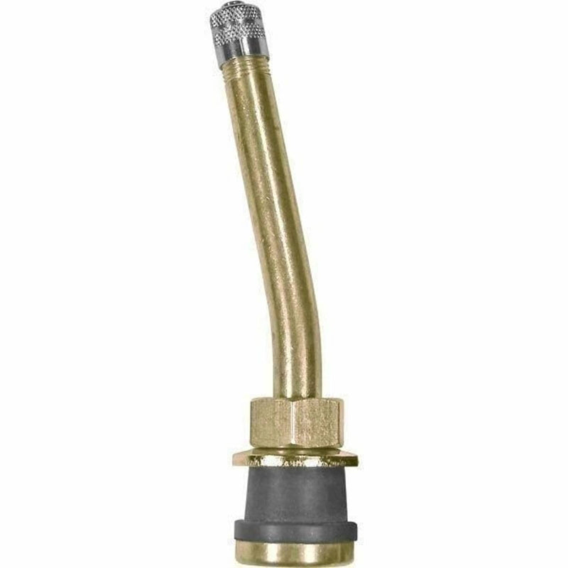 DURAFORCE TR571-13 Brass 3-3/8" Tubeless Truck Tire Valve Stem 13° Bend Pack of 4