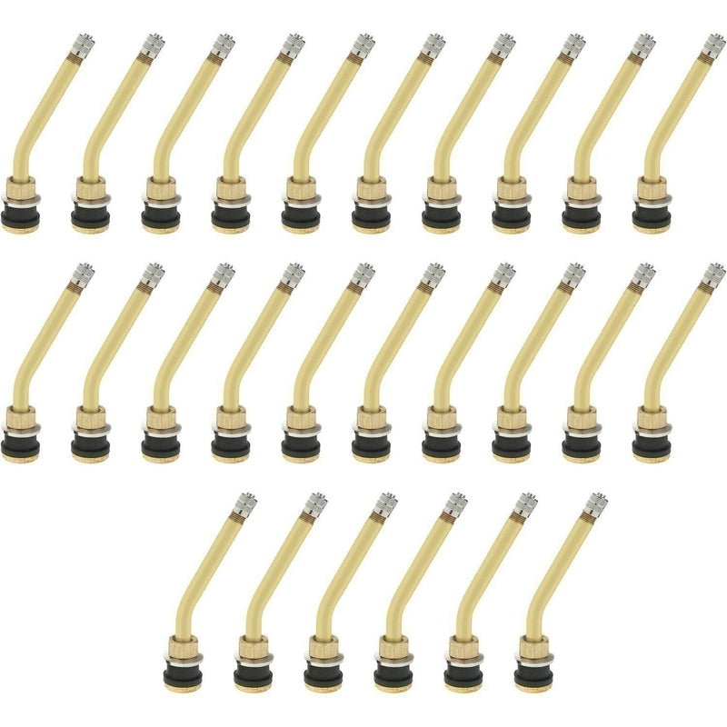 DURAFORCE TV-572F-19 3.75" 31° Brass Clamp-In Truck Wheel Valve Stem Pack of 25