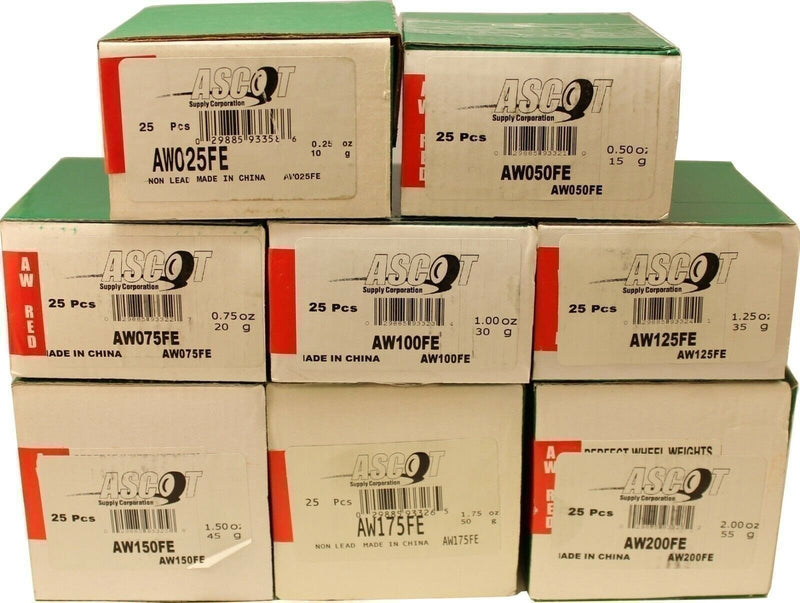 DURAFORCE Perfect Equipment AW Coated Steel Wheel Weights 0.25-2.00oz Bundle (8)