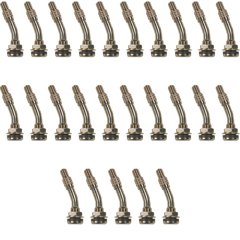 DURAFORCE TR416MC 2" Bent Clamp-In High Pressure Valve Stem for Dual Wheels - Pack of 25