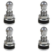 DURAFORCE Chrome Clamp-In Valve Stem GR-5991B for .453 & .625 Holes, Pack of 4