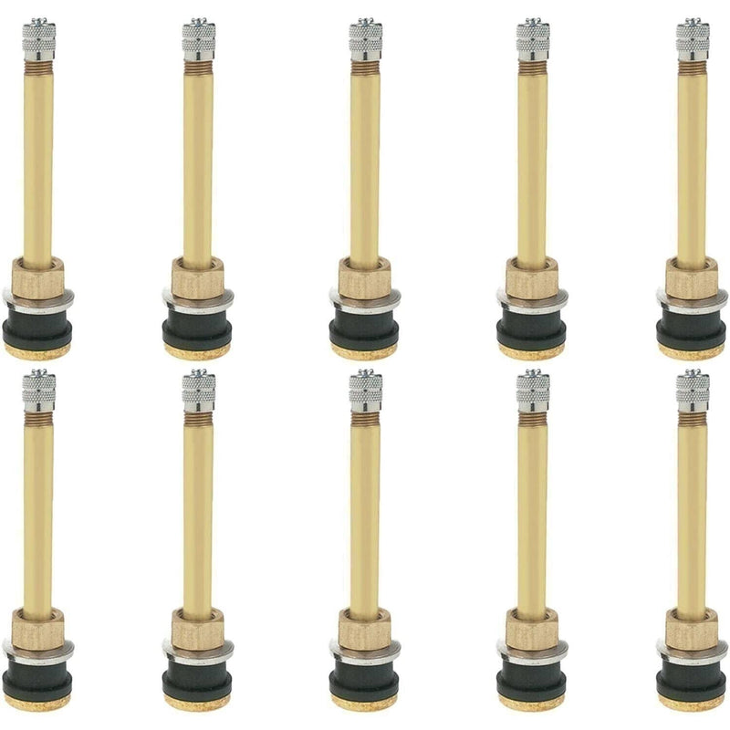 DURAFORCE TR571 3-3/8" Brass Tubeless Truck Tire Valve Stem Clamp Pack of 10