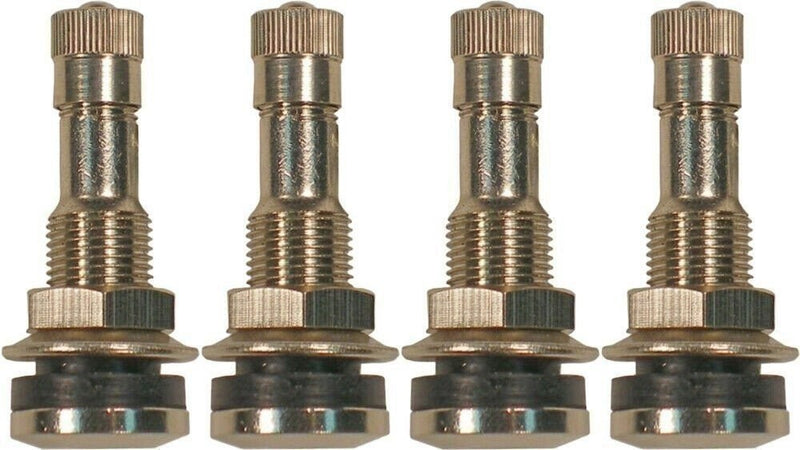 DURAFORCE Dill VS-902CR Nickel Plated Brass Bolt-In Valve Stem 1-1/4" Pack of 4